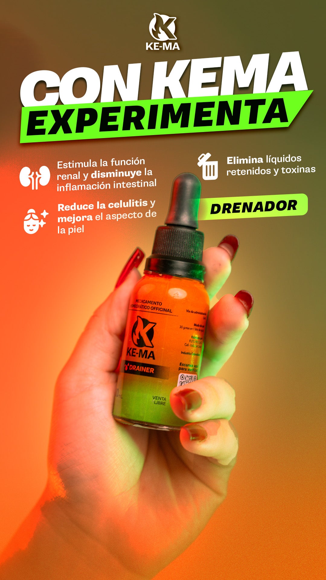 COMBO KE-MA (CAPSULAS + DRENADOR)